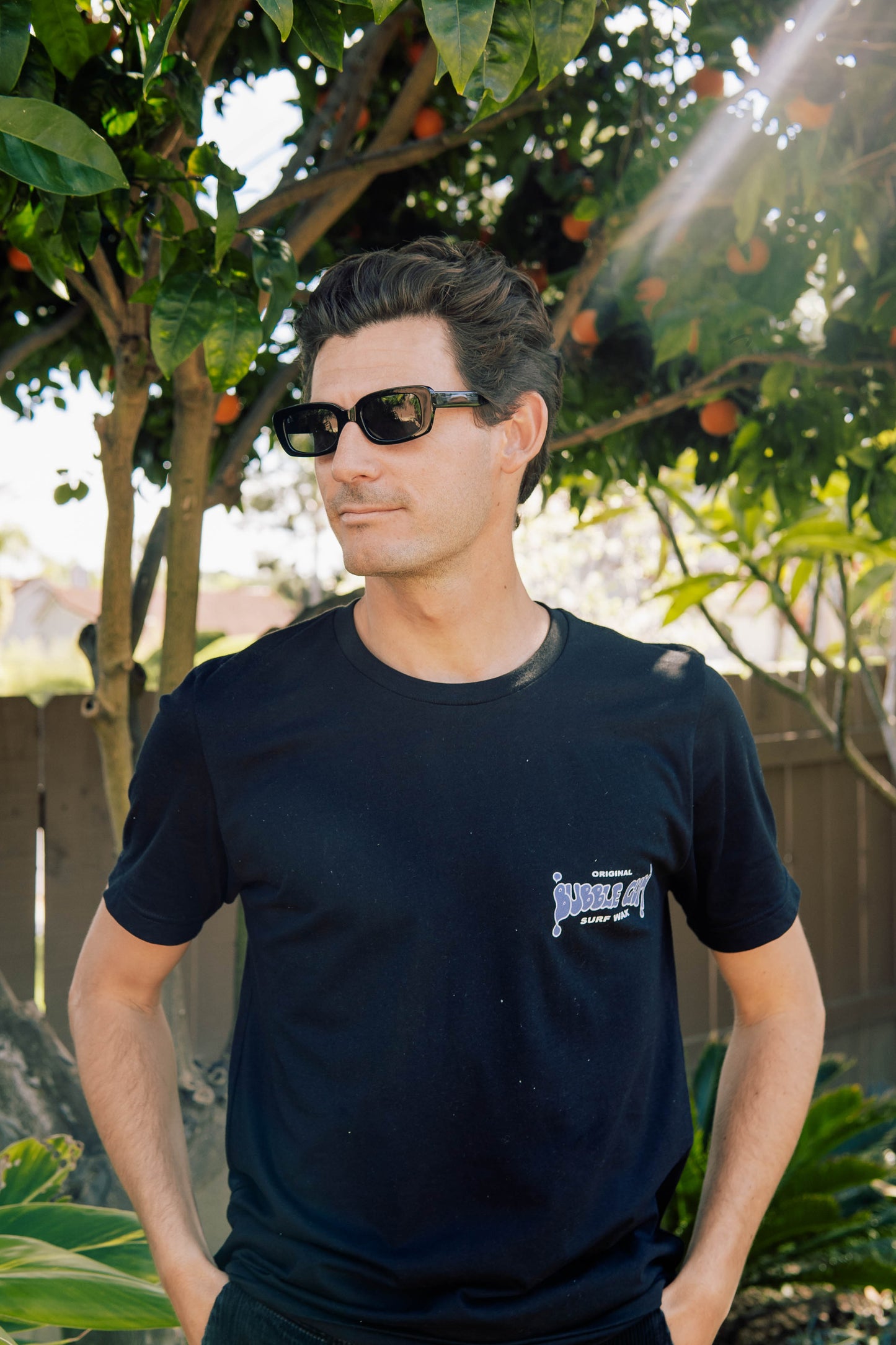 Ensea Sunglasses: Clementine: Black with Grey Lens