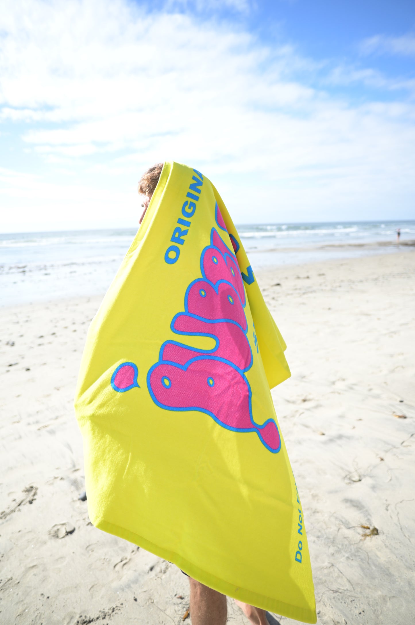 Bubble Gum Surf Wax Big Beach Towel Throwback