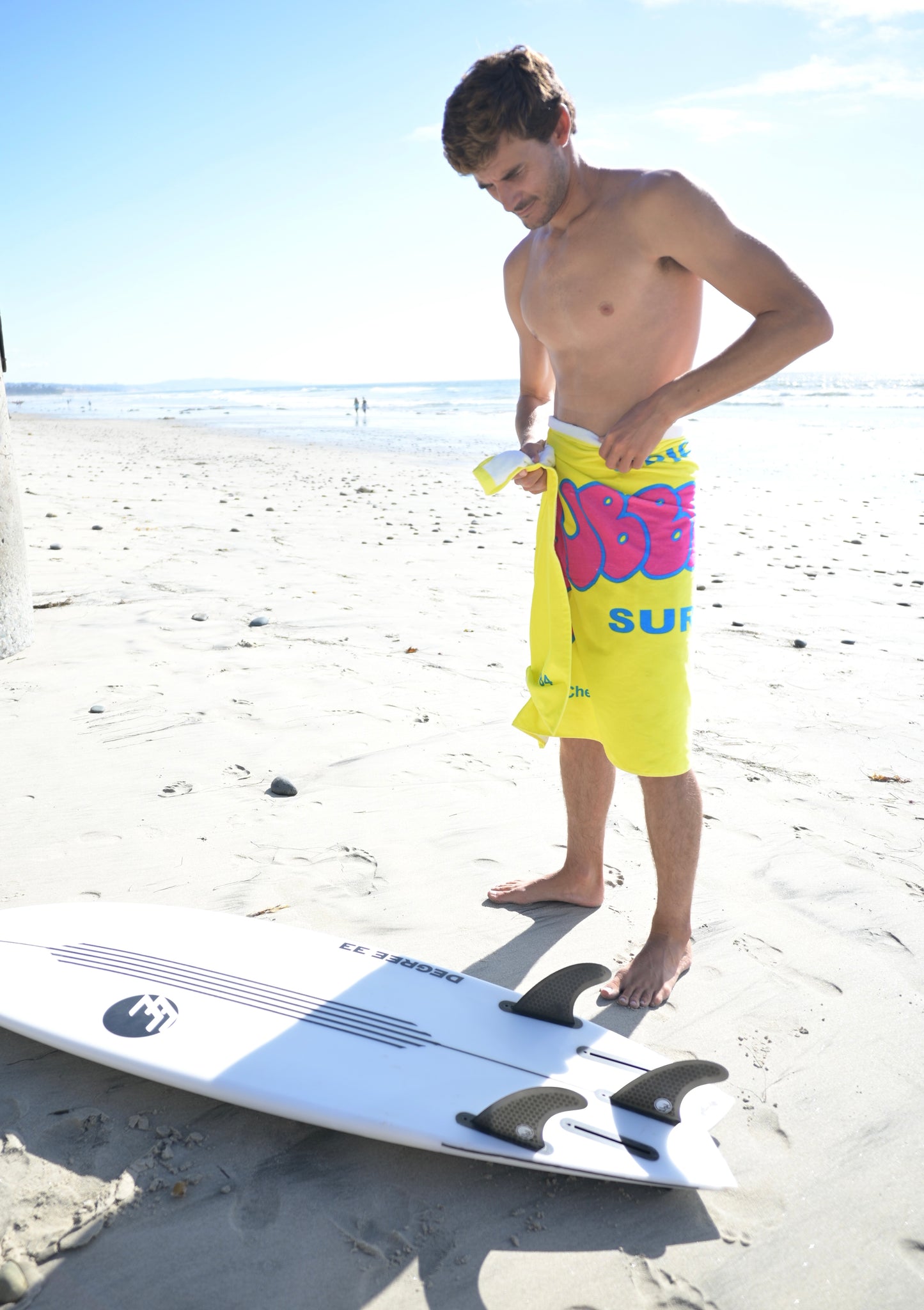 Bubble Gum Surf Wax Big Beach Towel Throwback