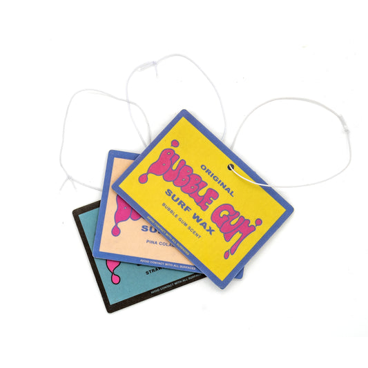 Bubble Gum Surf Wax Air Freshener 3 Pack