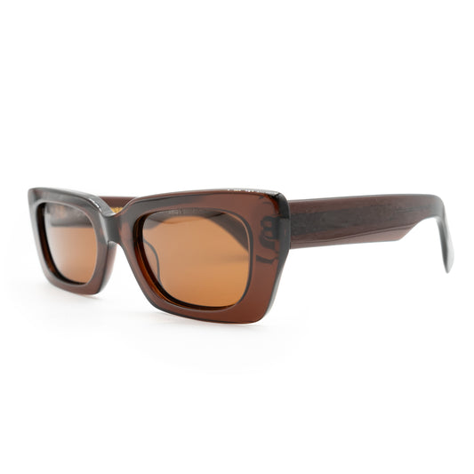 Ensea Sunglasses: Tiger's Blood: Burgundy Brown with Bronze Lens