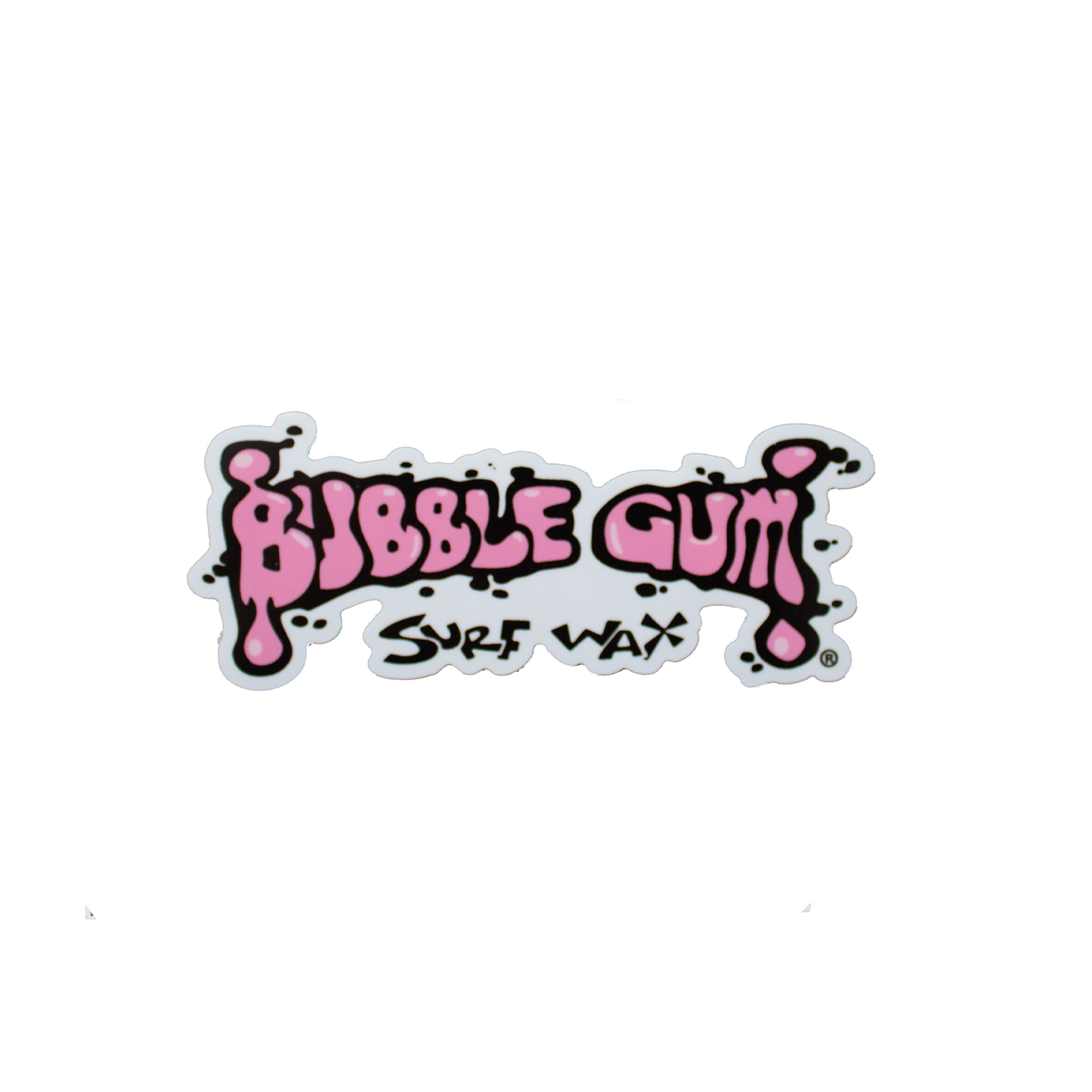 Bubble Gum Surf Wax Original Logo Sticker 3 Pack