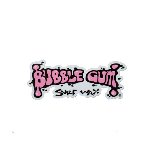 Bubble Gum Surf Wax Original Logo Sticker 3 Pack