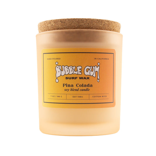 7oz Frosted Glass Candle Pina Colada Scent ONLINE ONLY!