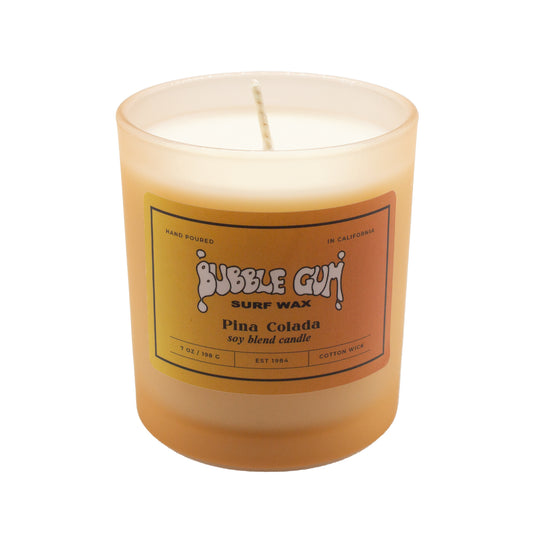 7oz Frosted Glass Candle Pina Colada Scent ONLINE ONLY!
