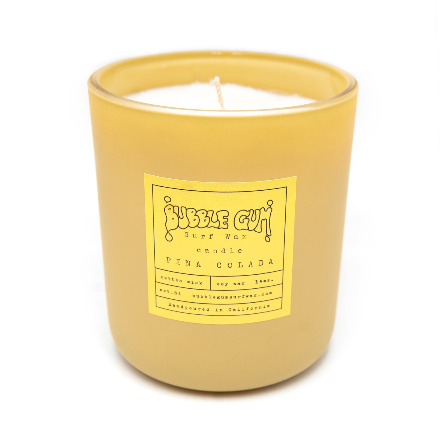 14oz Glass Candle Pina Colada Scent