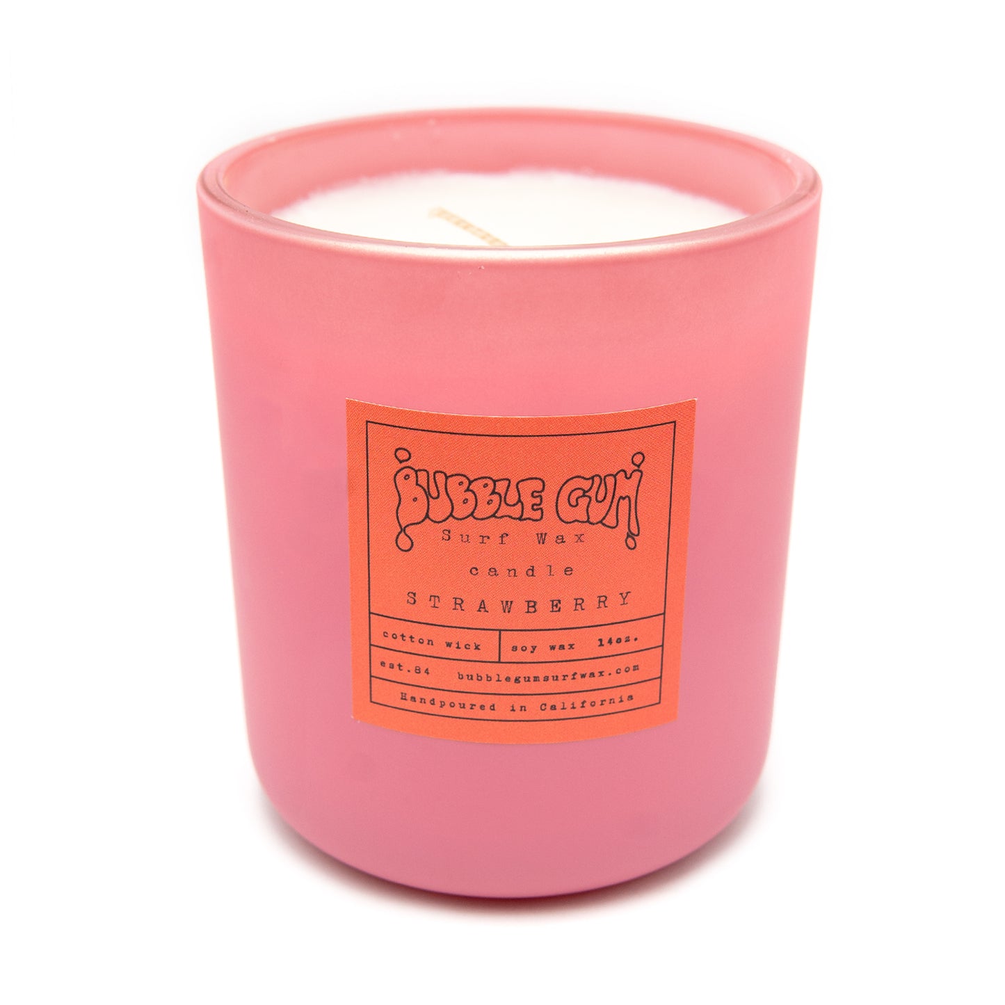14oz Glass Candle Strawberry Scent