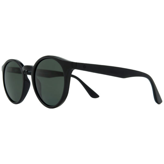 Ensea Sunglasses: Tiny Island Gloss Black with Smoke Polarized