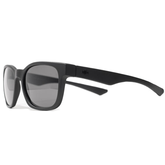 Ensea Sunglasses: Flat Six Matte Black with Smoke Polarized