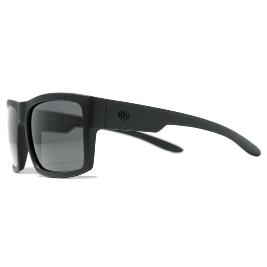 Ensea Sunglasses: Restoration Matte Black with Smoke Polarized