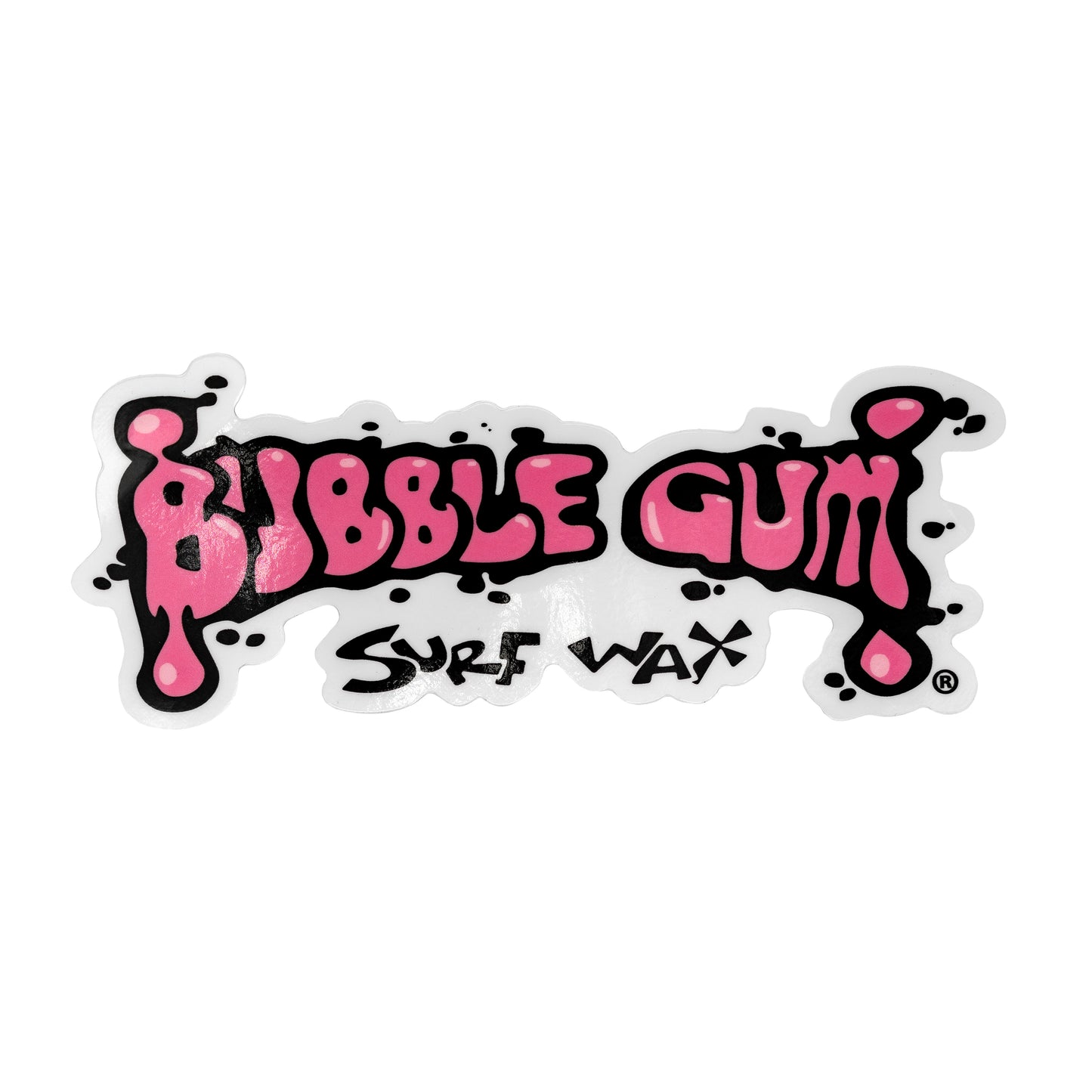 Bubble Gum Surf Wax Logo Decal 3 Pack