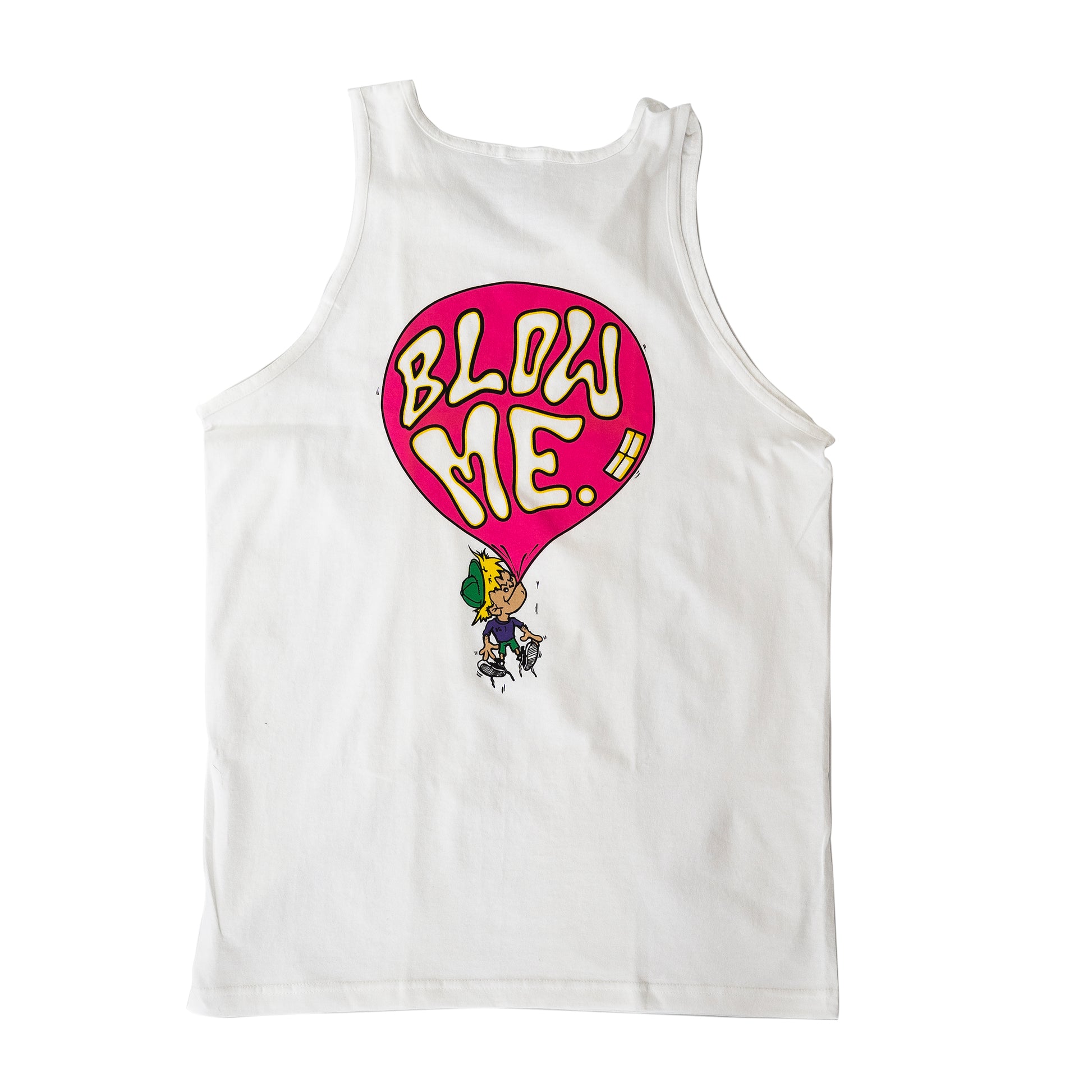 Blow Me Tank Top White