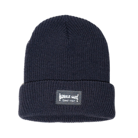 Navy Blue Woven Label Beanie