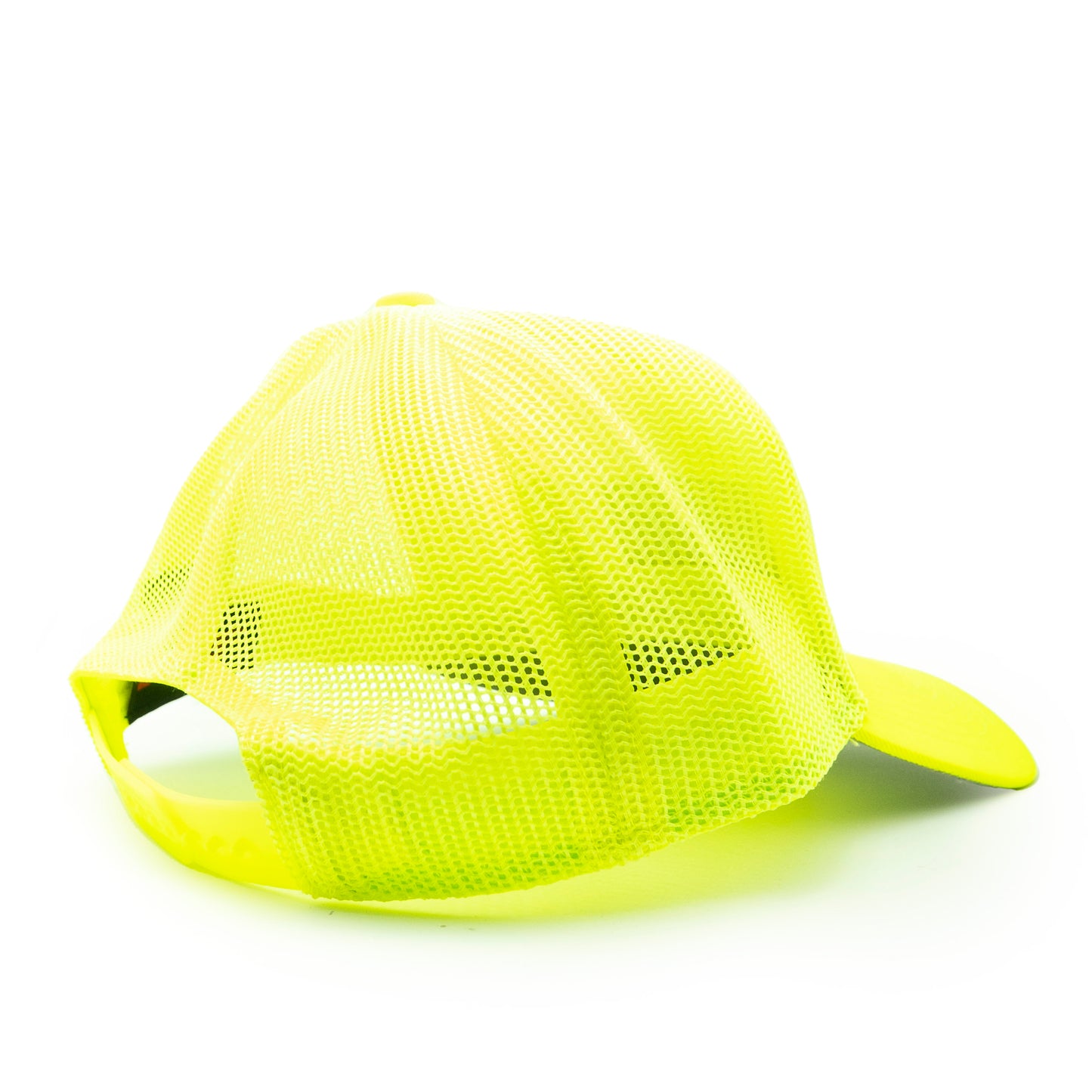Throwback Patch 5 Panel Mid Profile Mesh Back Trucker Hat Yellow