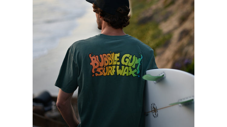 Bubble Gum Surf Wax - Blue Gradient T-Shirt Medium