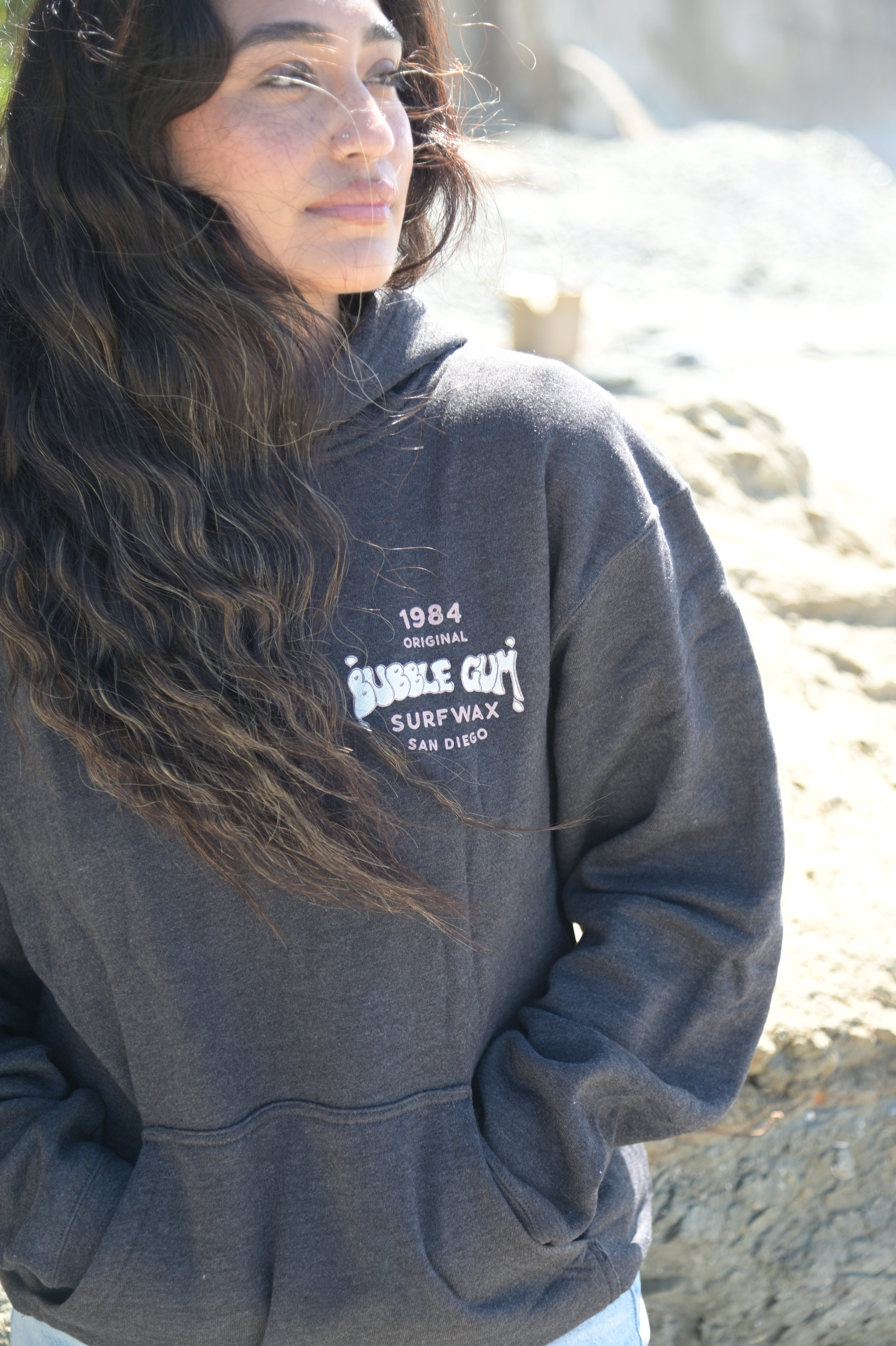 84 Hoodie Charcoal ONLINE ONLY! – Bubble Gum Surf Wax