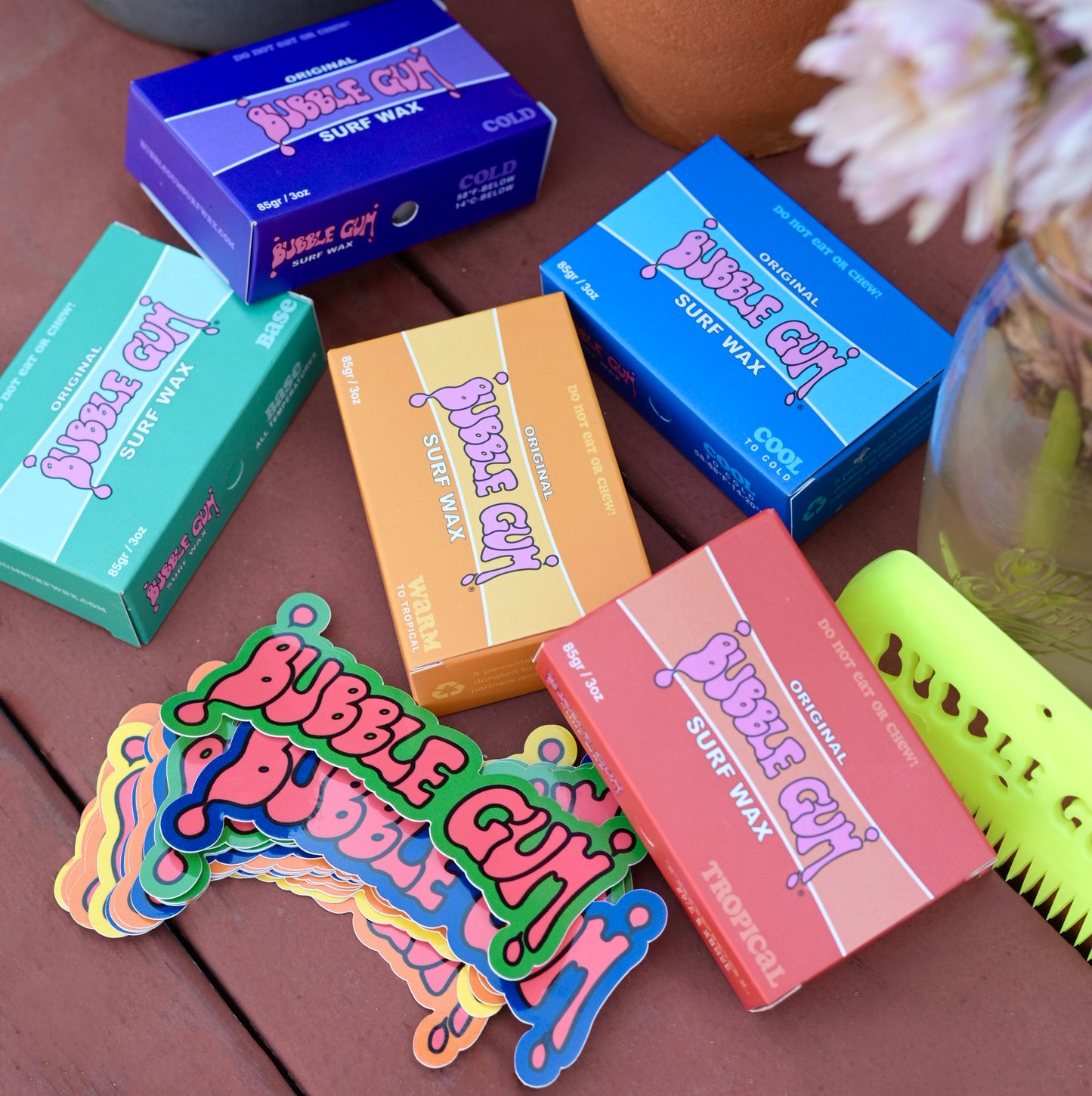 Bubble Gum "Original Formula" Surf Wax Box - Base - All Temps - 6 Pack