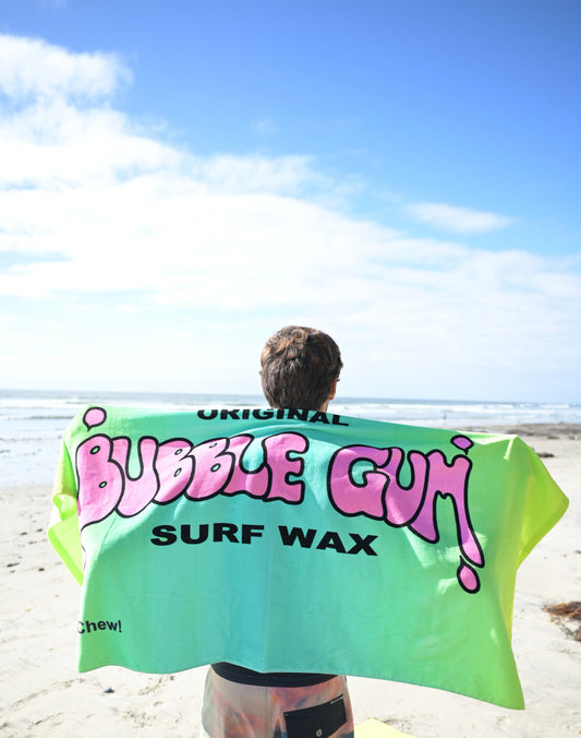 Bubble Gum Surf Wax Big Beach Towel Gradient Throwback