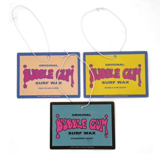 Bubble Gum Surf Wax Air Freshener 3 Pack