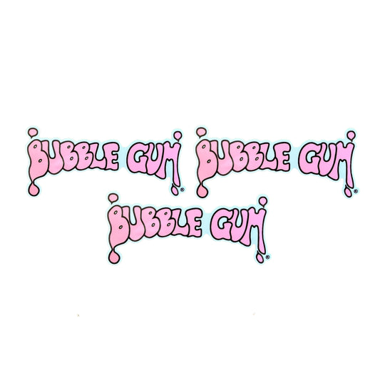 Bubble Gum Surf Wax BG Logo Sticker 3 Pack