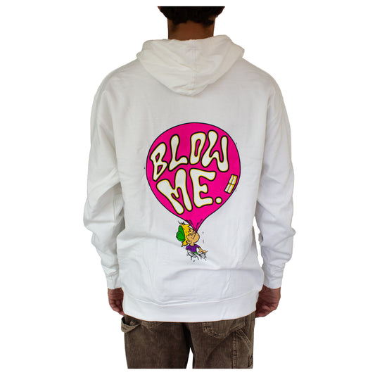 Blow Me Sweatshirt White ONLINE ONLY!