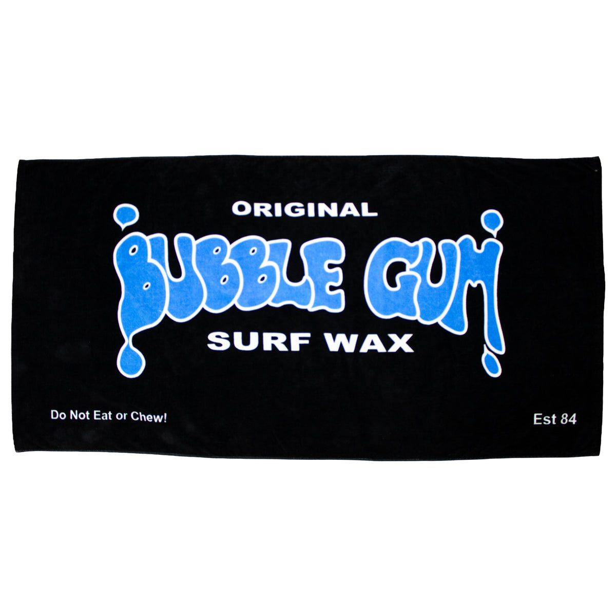 Bubble Gum Surf Wax Big Beach Towel Blue Throwback