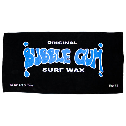 Bubble Gum Surf Wax Big Beach Towel Blue Throwback