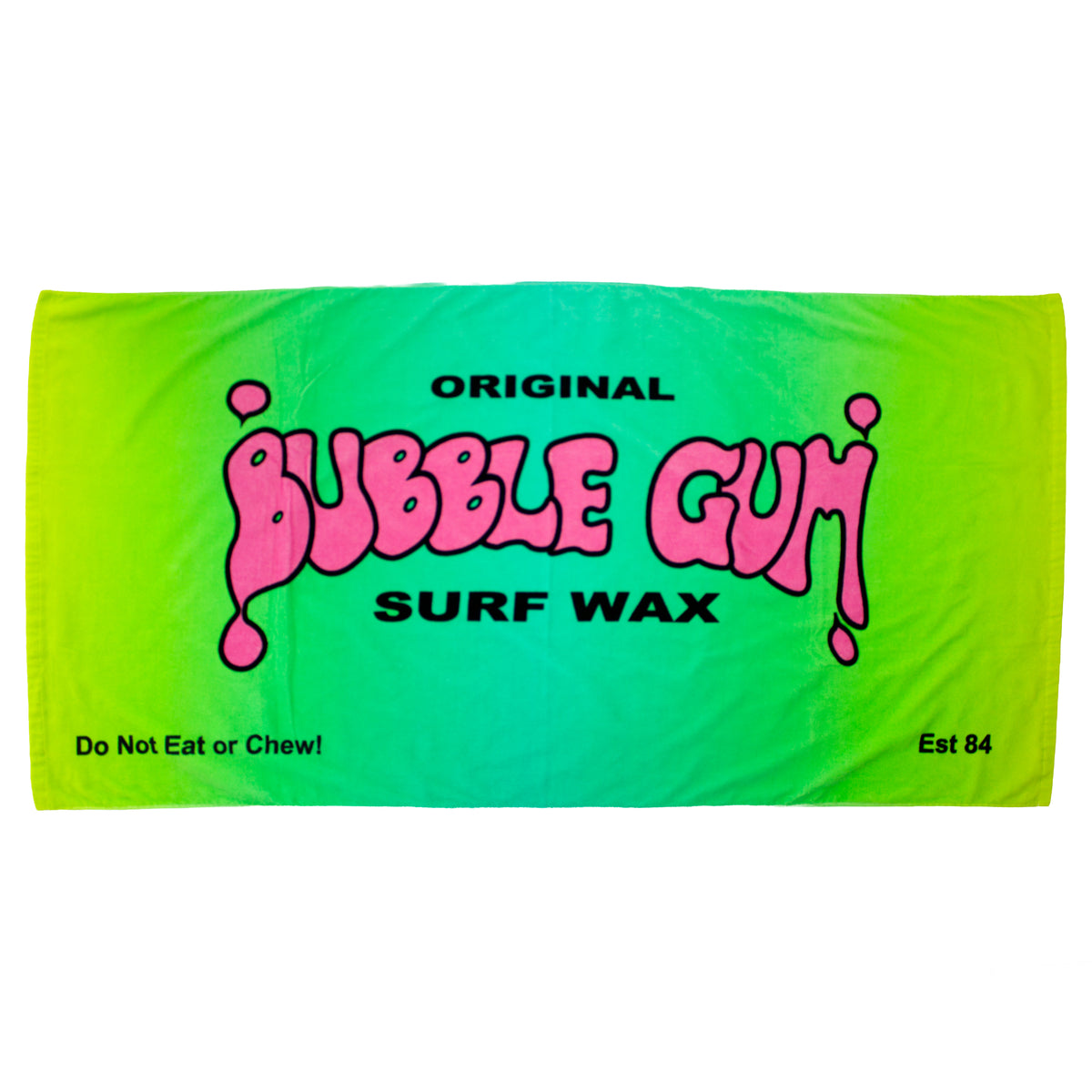 Bubble Gum Surf Wax Big Beach Towel Gradient Throwback
