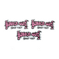 Bubble Gum Surf Wax Original Logo Sticker 3 Pack