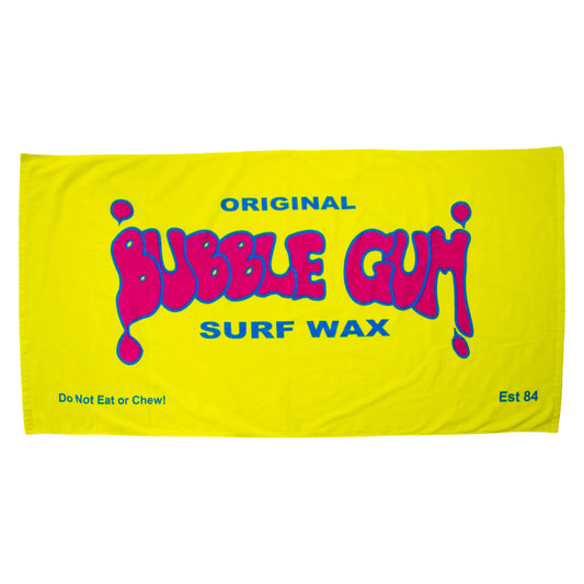 Bubble Gum Surf Wax Big Beach Towel Throwback