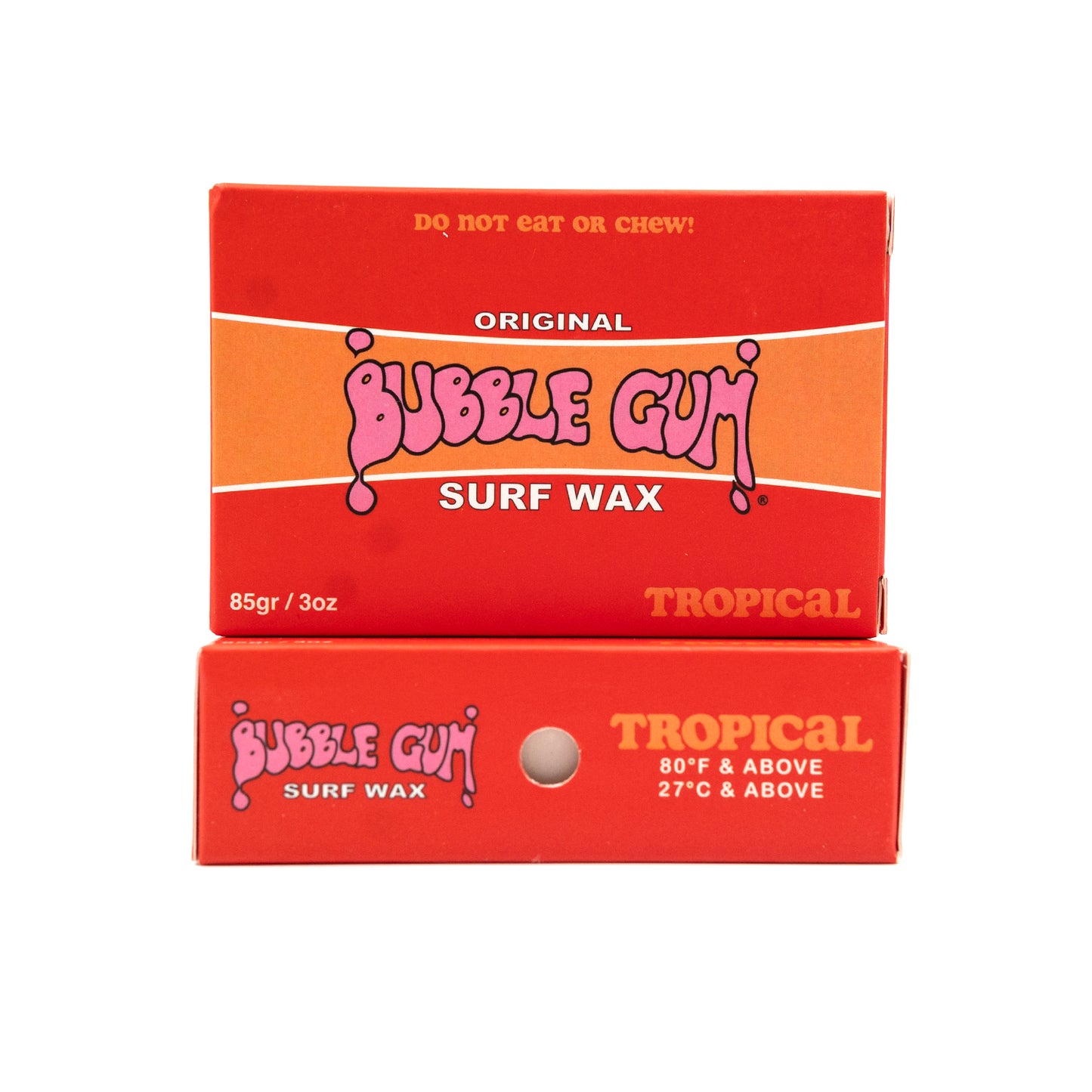 Bubble Gum "Original Formula" Surf Wax Box - Tropical - 80° & Above - 6 Pack