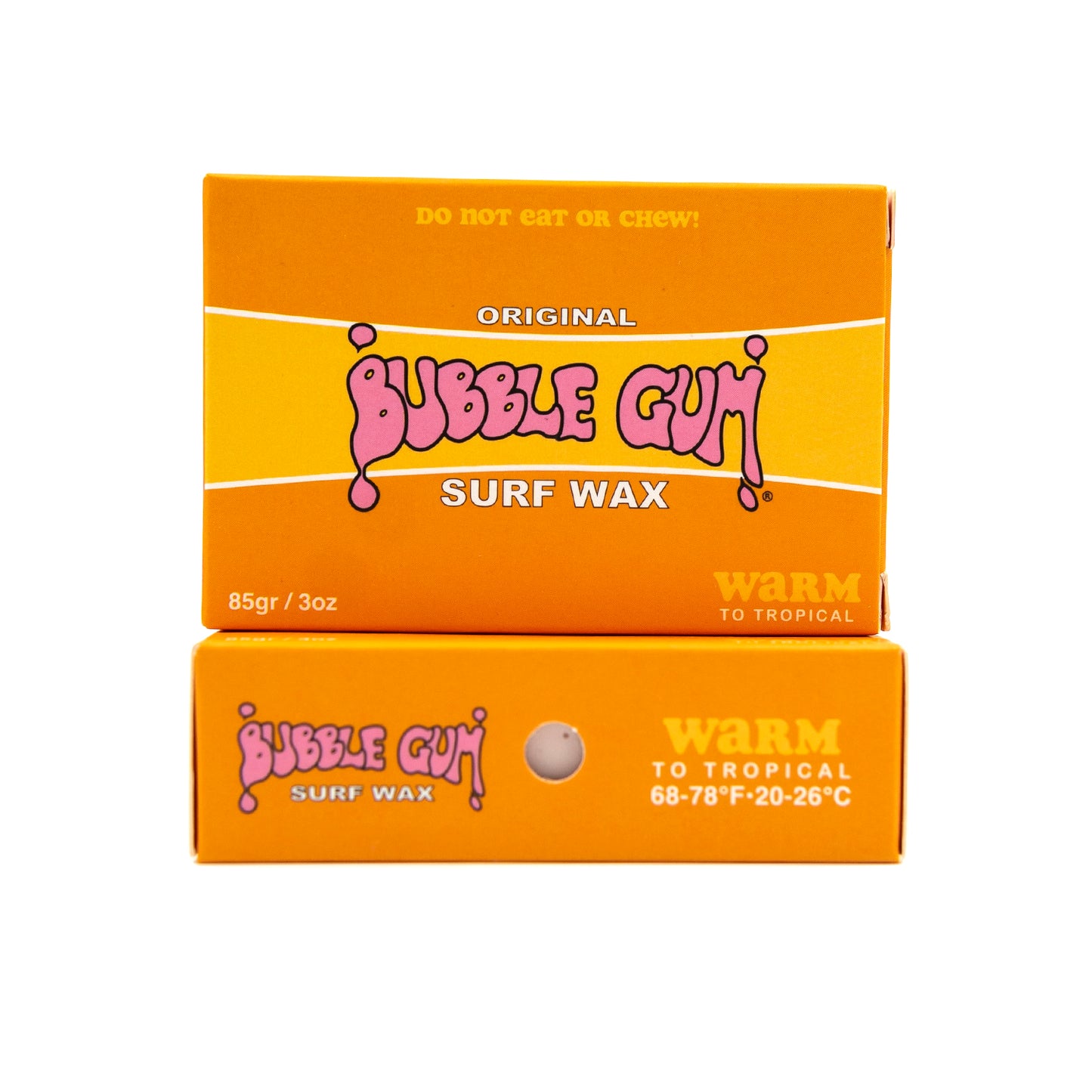Bubble Gum "Original Formula" Surf Wax Box - Warm to Tropical - 68°- 78° - 6 Pack