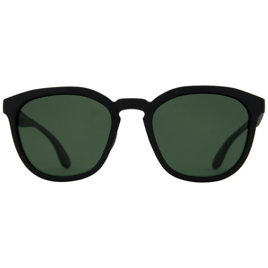 Ensea Sunglasses: Going Places Matte Black with Vintage Green Polarized