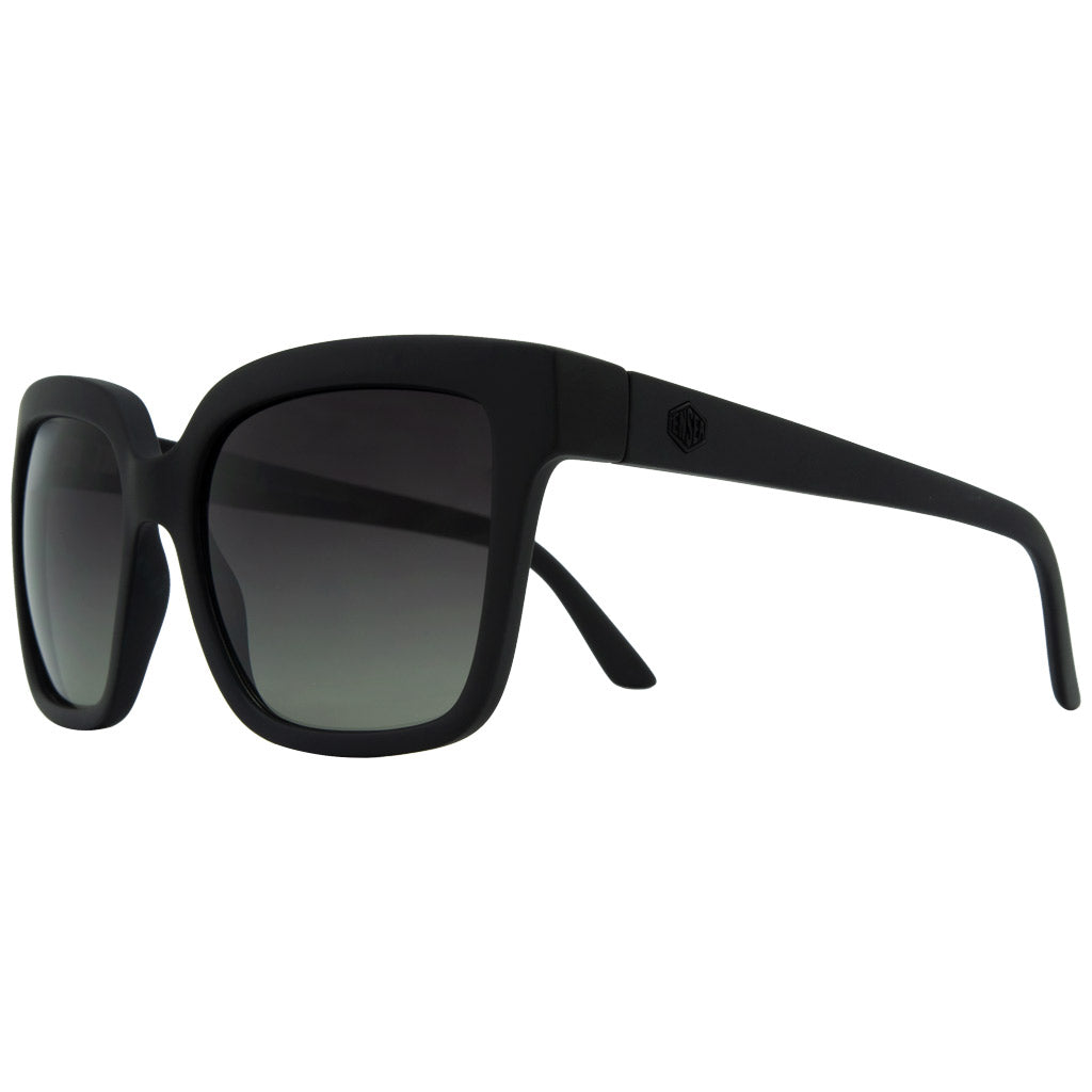 Ensea Sunglasses: Shady Beach Matte Black with Grey Gradient