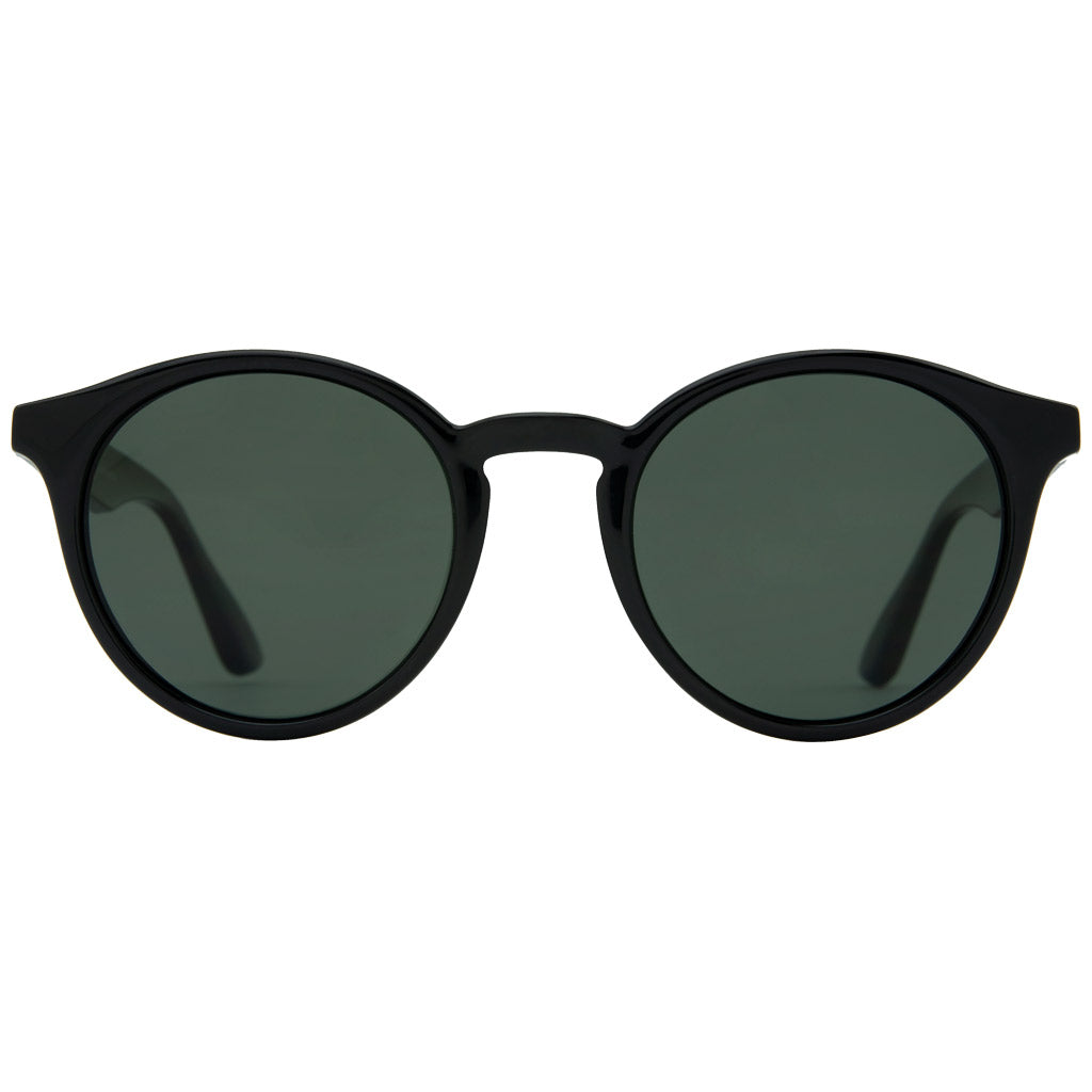 Ensea Sunglasses: Tiny Island Gloss Black with Smoke Polarized