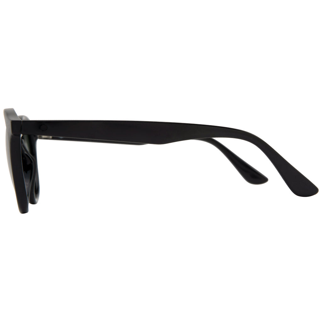 Ensea Sunglasses: Tiny Island Gloss Black with Smoke Polarized