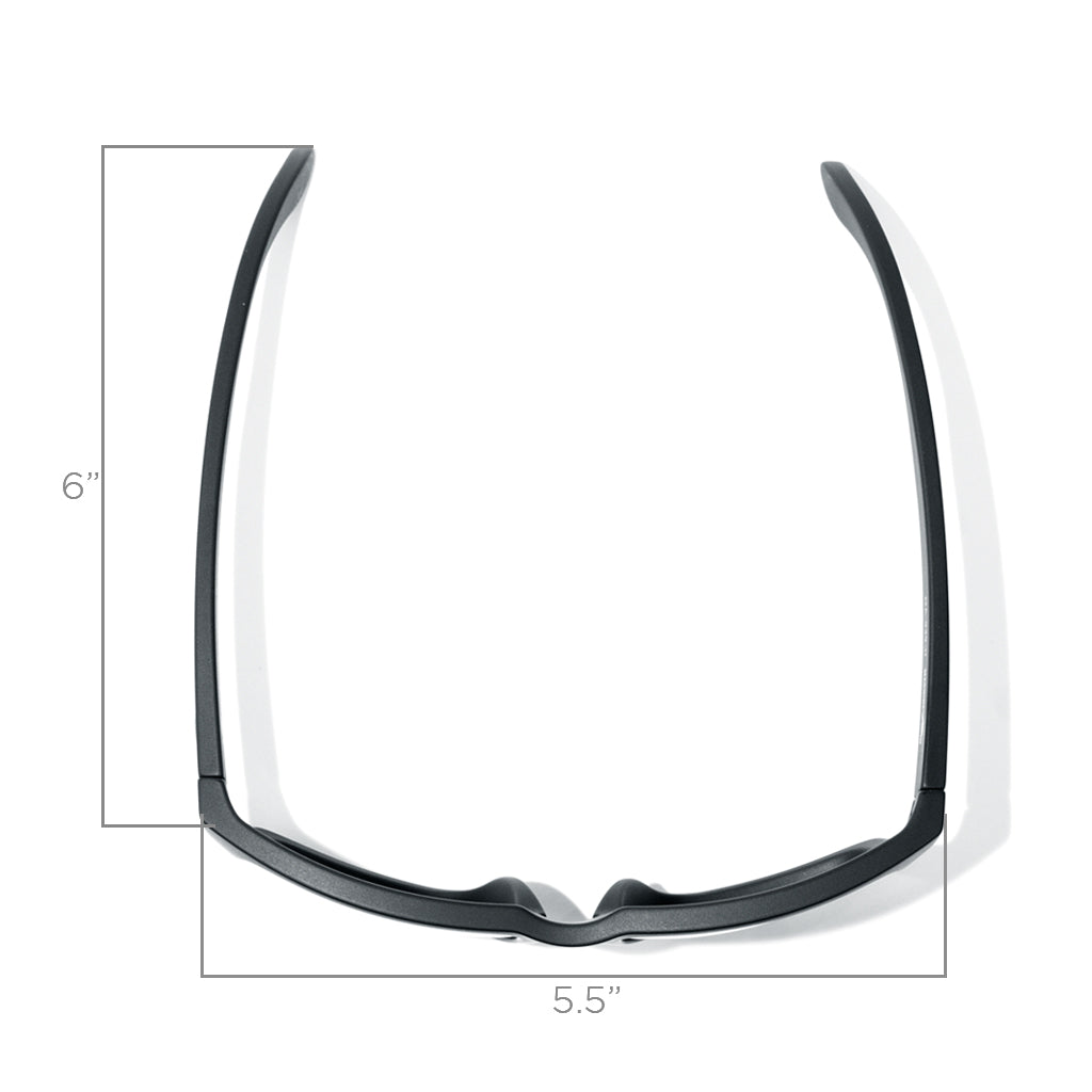 Ensea Sunglasses: Flat Six Matte Black with Smoke Polarized