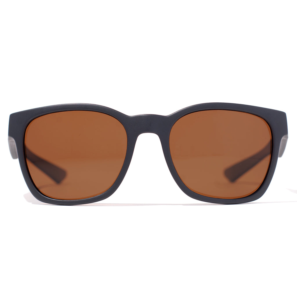 Ensea Sunglasses: Flat Six Matte Black with Bronze Polarized