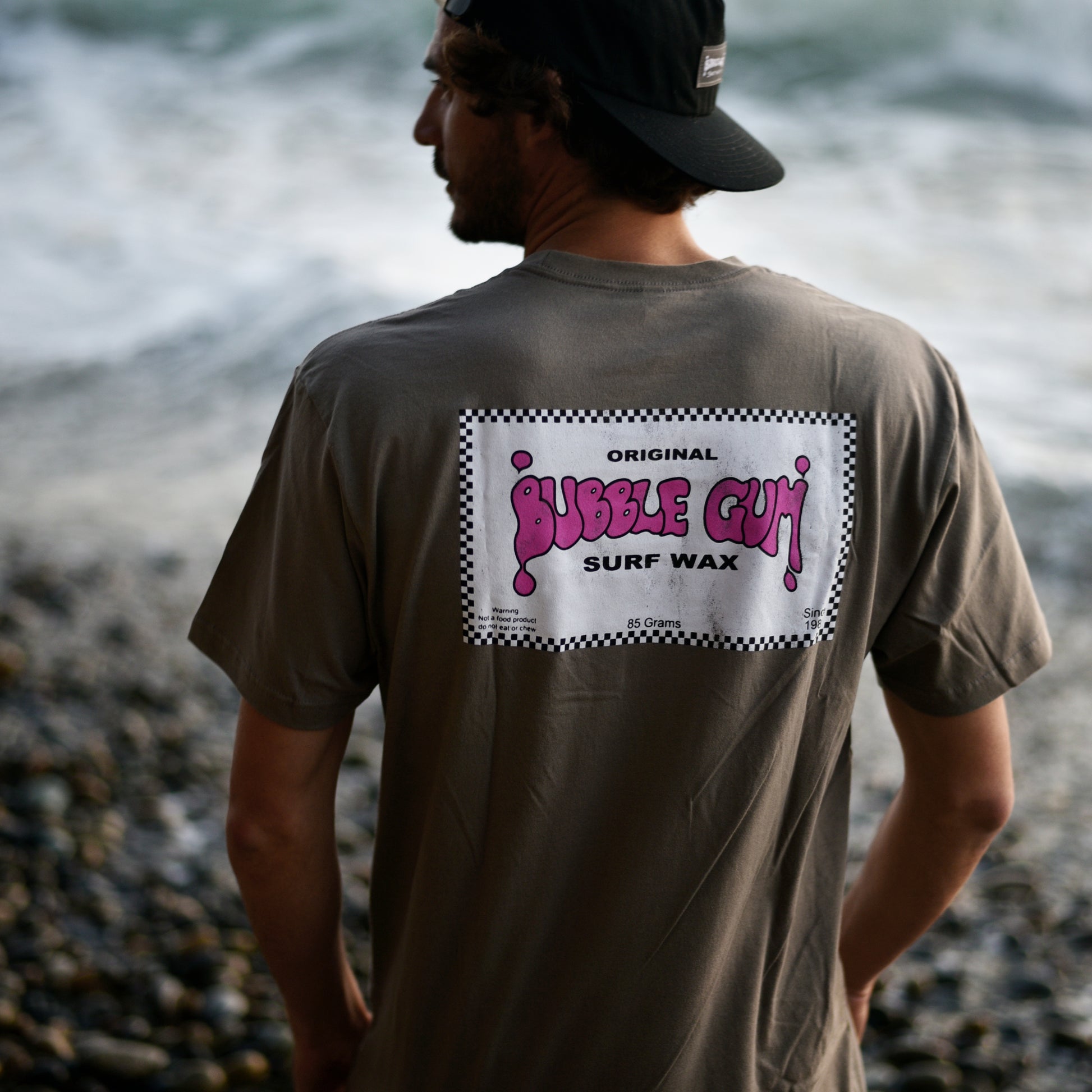 Bubble Gum Surf Wax Throwback Checkered T-shirt