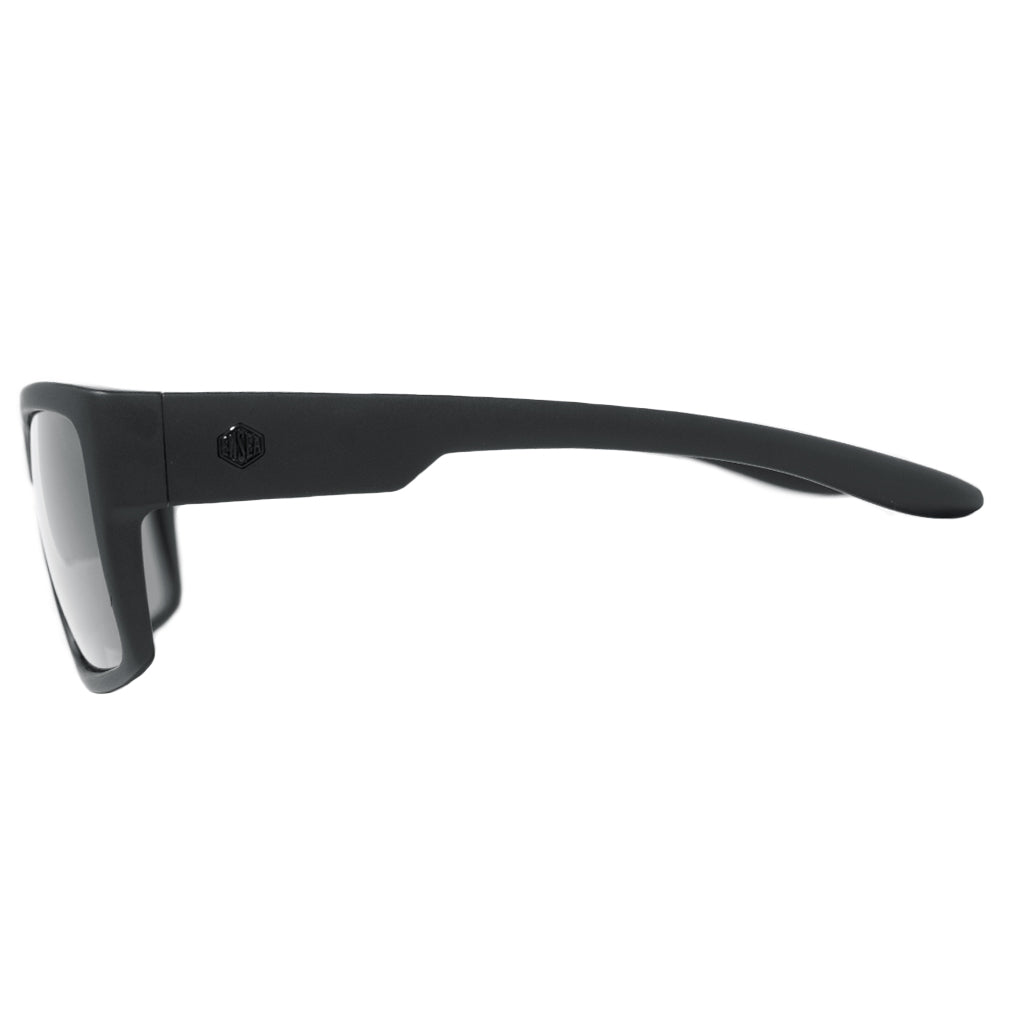 Ensea Sunglasses: Restoration Matte Black with Smoke Polarized