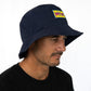 Throwback Logo Patch Bucket Hat Navy