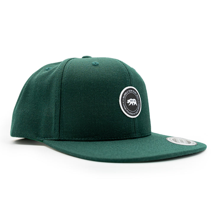 Hand Poured Patch Classic Snapback Hat Green