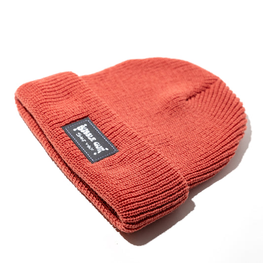 Pink Peach Woven Label Beanie