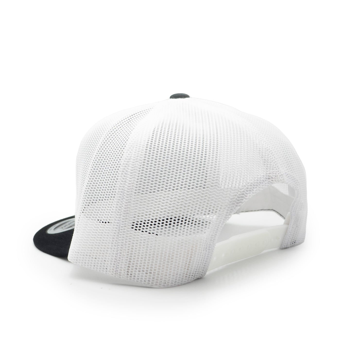 Throwback Patch Retro Trucker Hat Black & White