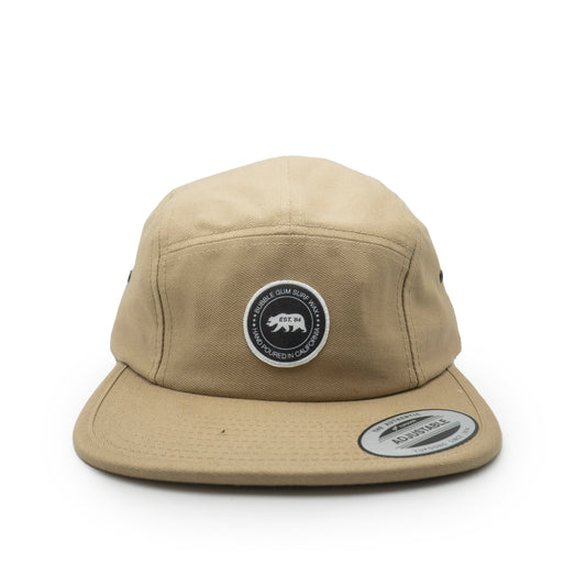 Hand Poured Patch 5 Panel Camper Hat Khaki Tan