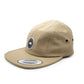 Hand Poured Patch 5 Panel Camper Hat Khaki Tan